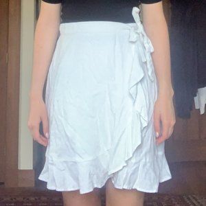 H&M Linen-blend Wrap Skirt